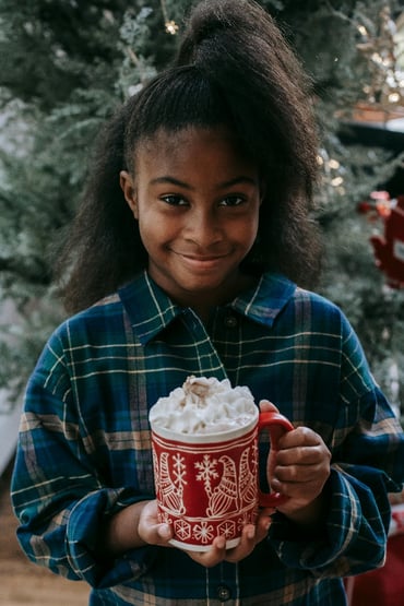 Girl with hot chocolate